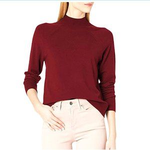 Stretchy Mockneck Pullover Sweater